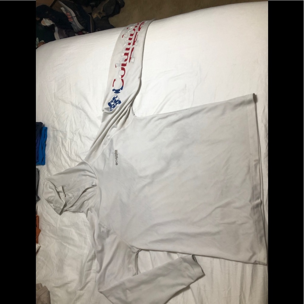 S Columbia American Flag Logo Sleeve Hoodie